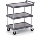 Olympic Storage Economical Polymer Utility Carts - 28Wx17D Shelf - 3 Shelves J16UC3